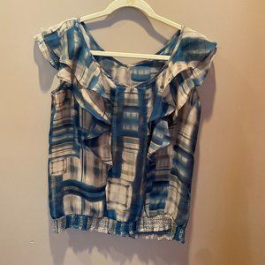 🌟ruffle medium sleeveless blouse